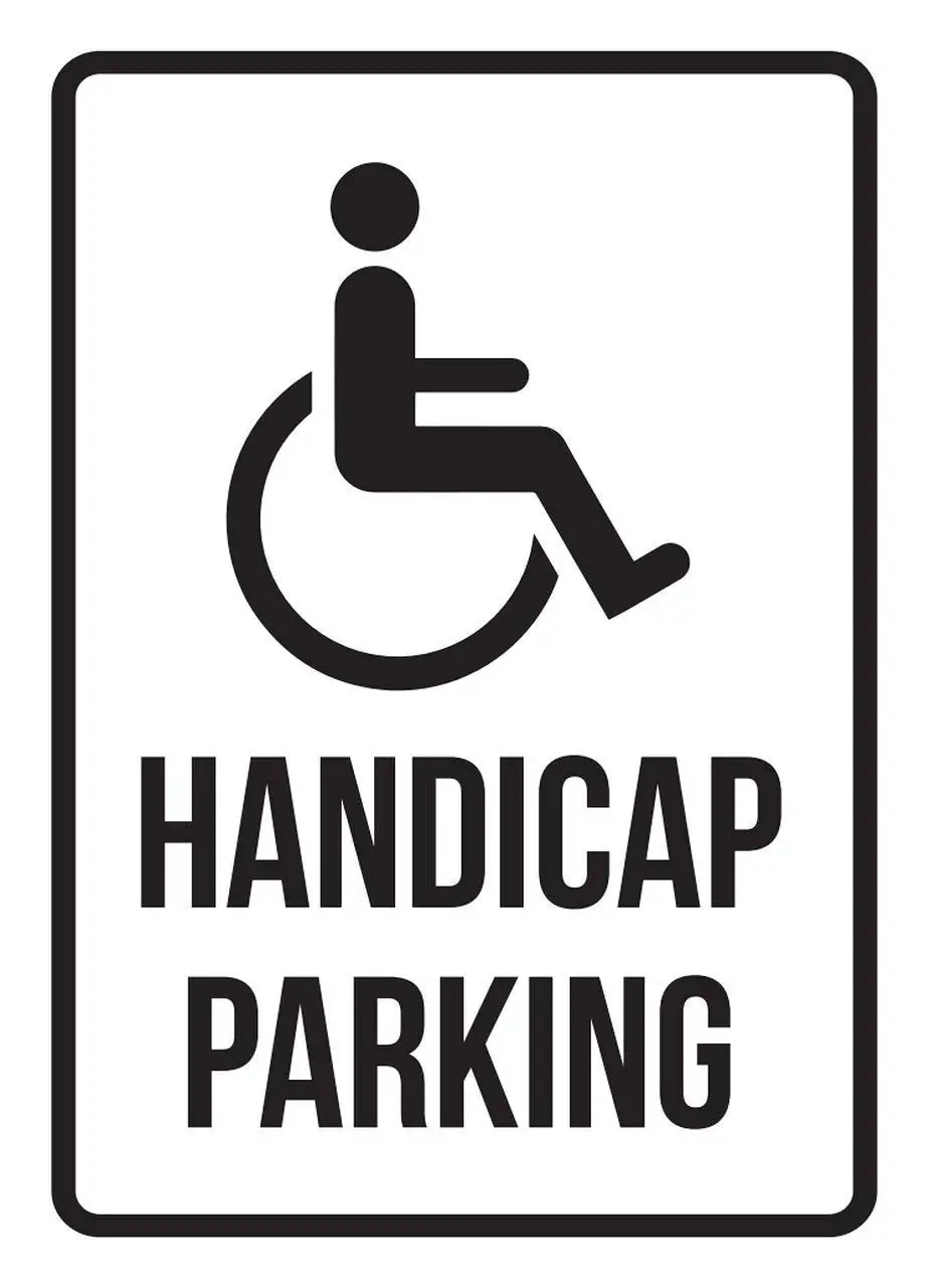 

Retro Vintage Bar Metal Sign 12 x 8 Inches Handicap Parking (Black),Parking Materials Iron Painting Tin Sign Wall Decor for Cafe