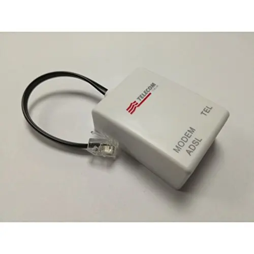 Нулевой фильтр вилка ADSL 6P/2C - 2 розетки для телефонов и свинцовый кабель в