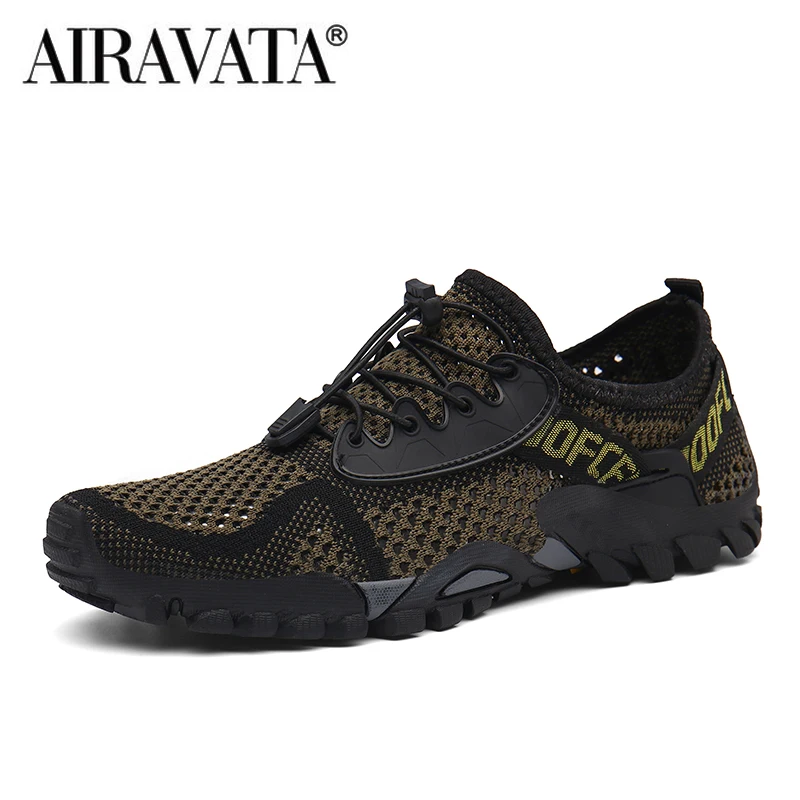 Men Gym Shoes Outdoor Wadding Shoes Mesh Breathable Antiskidding Summer Hiking Shoes