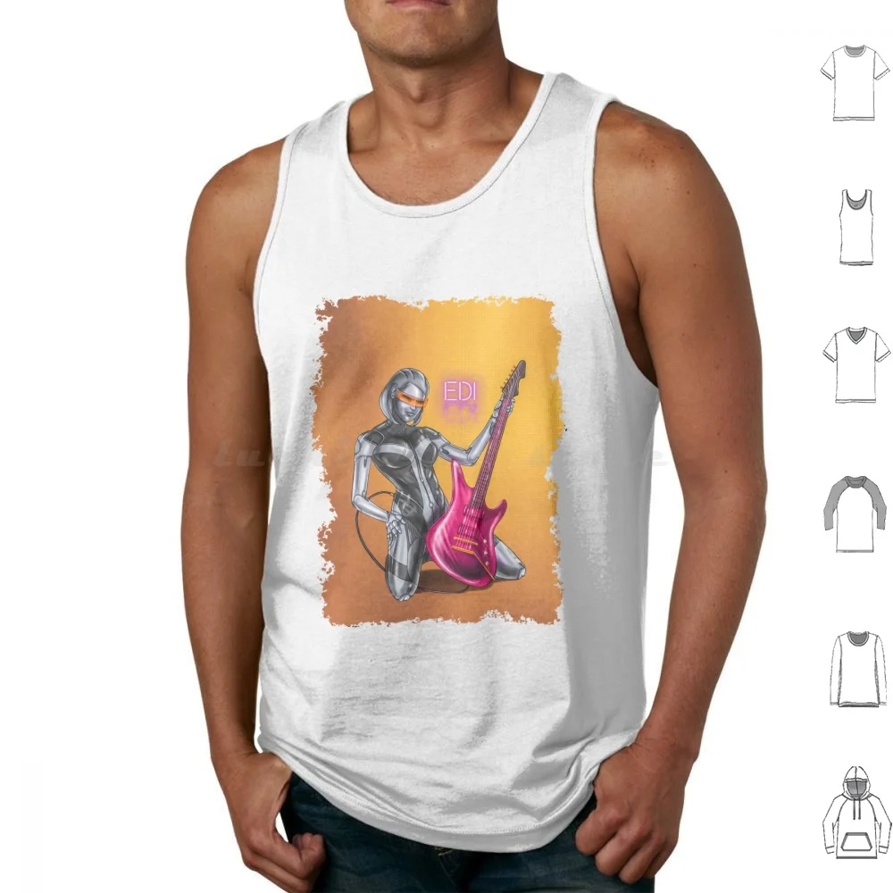 Mass Effect-Edi Майки с принтом Хлопок Effect Shepard Видеоигры Нормандия N7 Bioware Commander Gaming Femshep