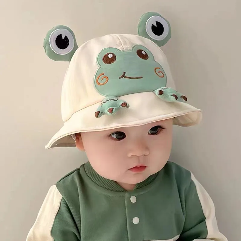 

Baby Bucket Hat 2023 New For Kids Spring Outdoor Boys Girls Sun Hat Summer Cute Flog Toddler Children's Fisherman Cap Cotton