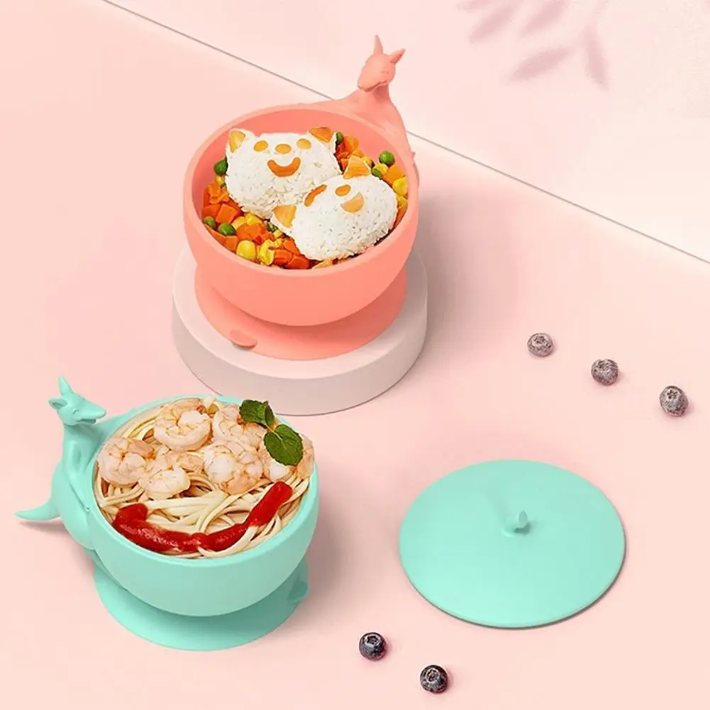 

Silicone Sucking Kids Dishes BPA Free Baby Feeding Dry Bowl For Training