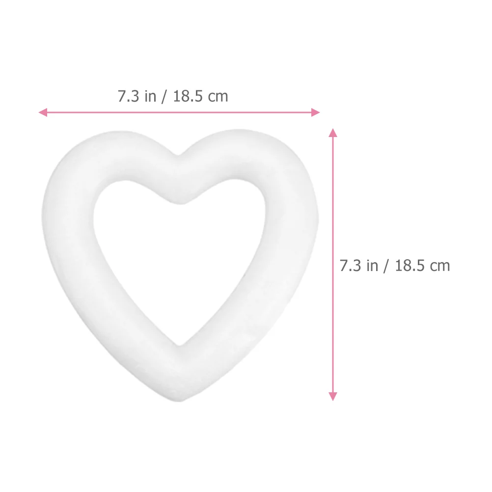 

Heart Wreathwedding Diy Valentine Shape Styrofoam Craft Crafts Heartsdecorations Supplies White Shaped Dayframe Arrangement