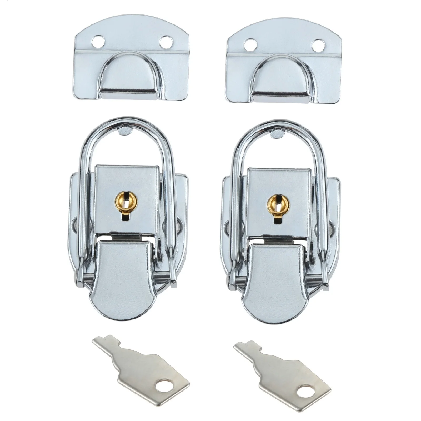 

Защелка для металлического ящика, замок с/без ключа, серебристый/черный, 69 х34 мм, 2 шт.