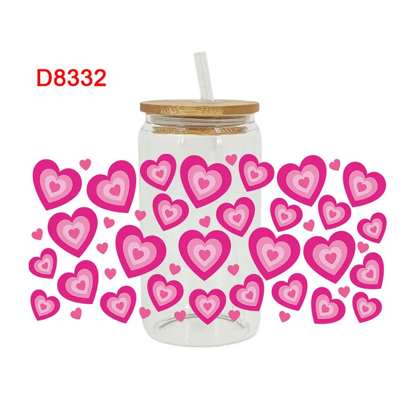 3D-наклейки на стеклянные стаканы Libbey 16 унций D8332