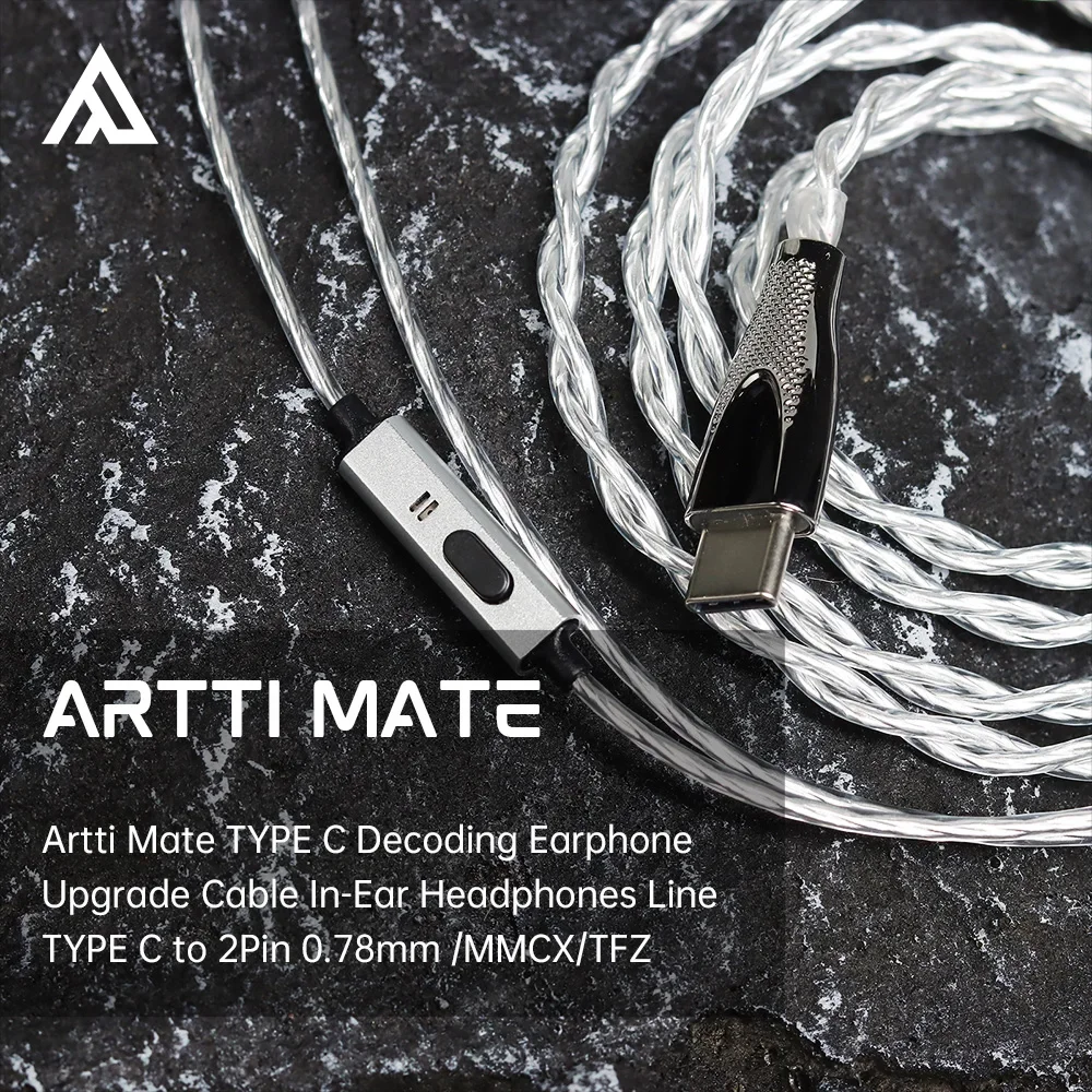 

ARTTI MATE TYPE C Earphone Upgrade Cable Decoding HIFI IEMs Monitor Detachable TYPE C To 0.78 2pin/QDC/MMCX Connector