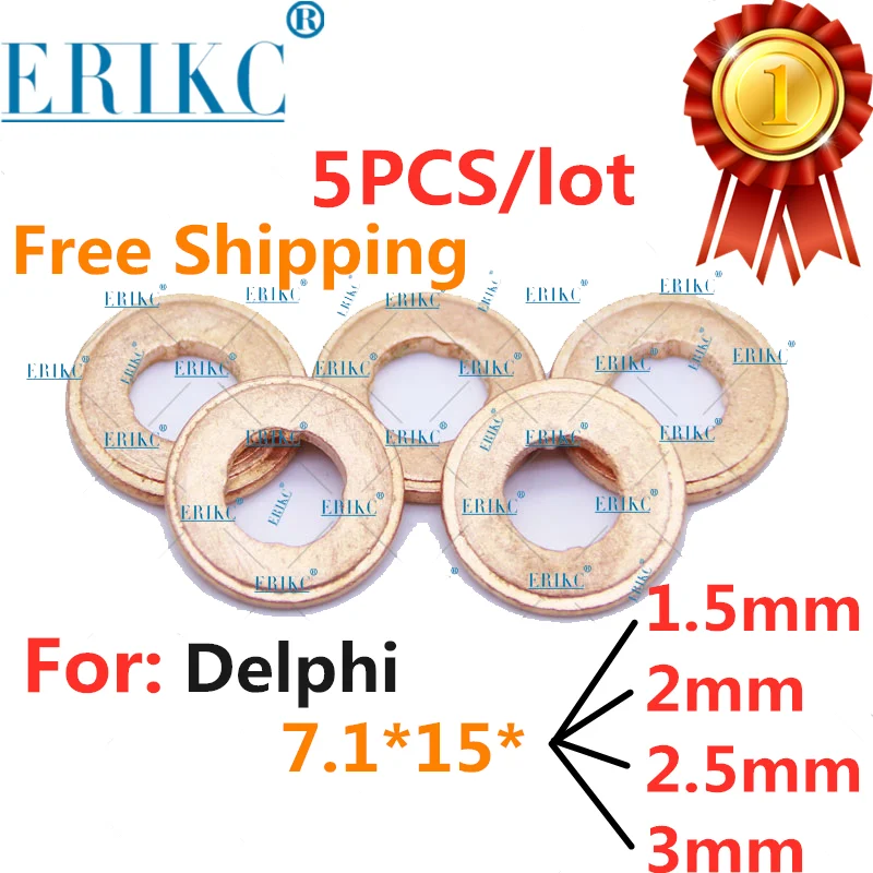 

5pc Auto Injector Nozzle Copper Washer 9001-850 9001-850B 9001-850E 9001-850A 9001-850D 9001-850F 9001-850C for Delphi