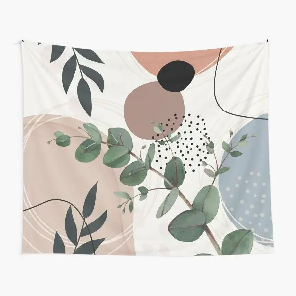 

Eucalyptus Branch Abstract Watercolor Tr Tapestry Bedroom Wall Travel Colored Printed Blanket Hanging Beautiful Towel Decor