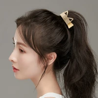 alloy high ponytail hair clip pearl rhinestones tessellation hair claw hollow out simplicity hair clip women hair accessories