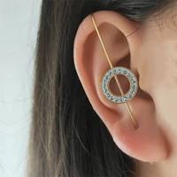 circle body jewelry piercing earrings for women stainless steel crystal earring female jewelry gift pendientes fiesta e9569s01