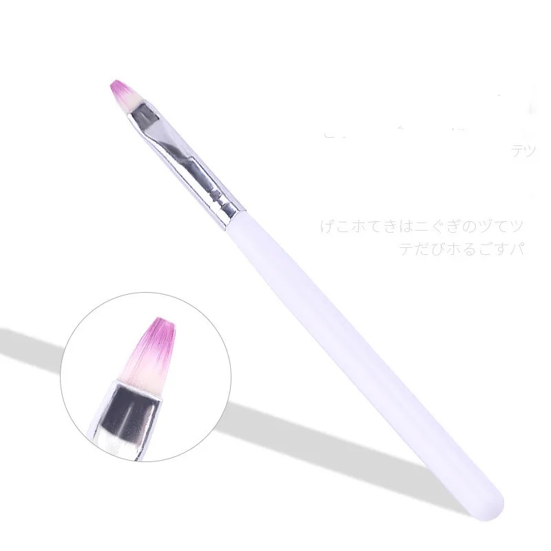 

1Pc UV Gel Painting Nail Art Drawing Carved Crescent Petal Pen Rod Short Handle DIY Salon Decoration Manicure Tools Nail Brush