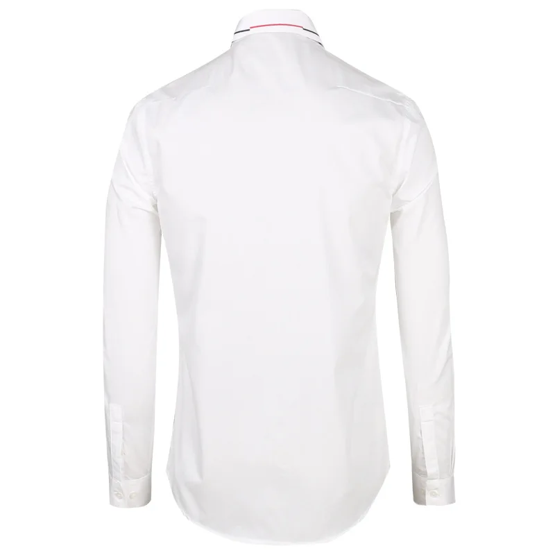 Мужская осенне-зимняя новая рубашка с длинным рукавом модная трехцветная