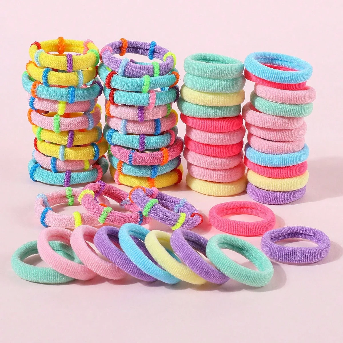Набор Разноцветных Эластичных Резинок Для Волос Девочек - 300/250 Шт. Прочные
