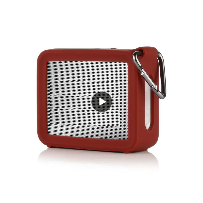 

Карабин с защитой от падения и ударов на четырех углах, защищенный от громкости, дизайнерский комплект аудио, синий бордовый динамик, силиконовый черный цвет