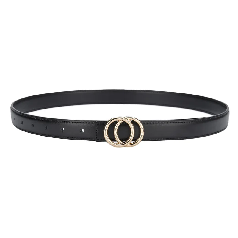 

Belt Ladies Simple Versatile Fashion Ins Style Korean Version Leather Black Trend Decoration Thin Belt Jeans With High Quality
