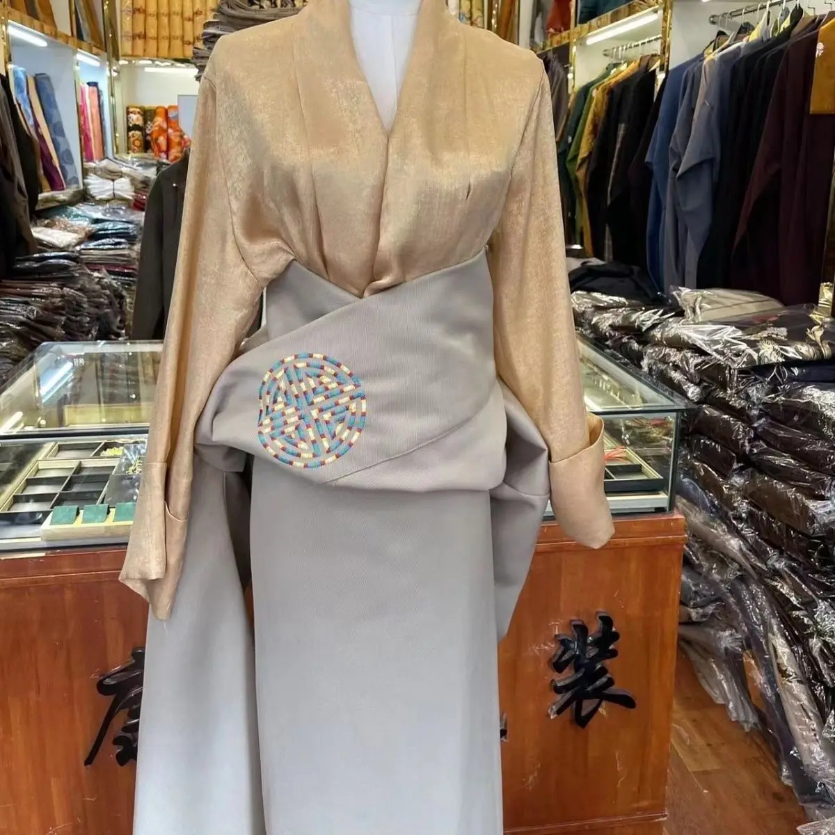 2024 новая тибетская женская юбка для этнических танцев с вышивкой Kangba Guozhuang