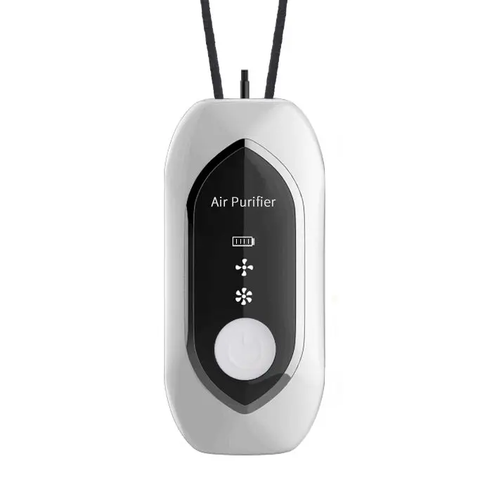 

Air Purifier Portable, Personal Necklace USB Rechargeable Air Cleaner, Mini Ionic Purifier Wearable for Home Car White