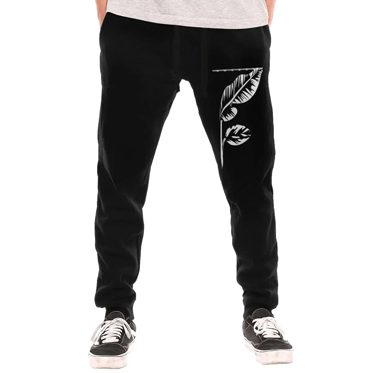 

Осенне-зимние мужские спортивные штаны с маленьким принтом, удобные и теплые, подходят для повседневной носки