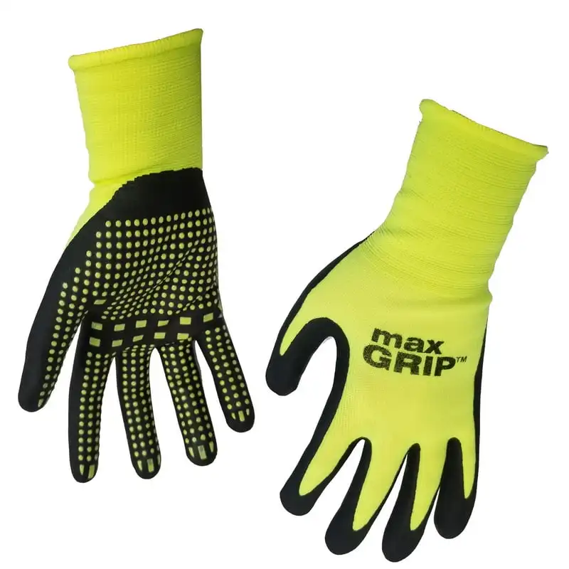 

Unisex, 6 Pack Max Grip™ Hi-Viz Yellow Gripper Glove, Size SM Hand warmer Heat pack Hand Heating pad Hand warmers