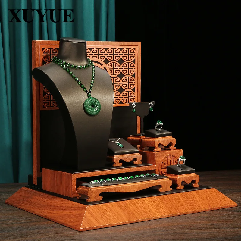 

Ювелирный дисплей, реквизит, коричневое Нефритовое ювелирное изделие, фотореквизит, подвеска для браслета, дисплей с окошком, стенд