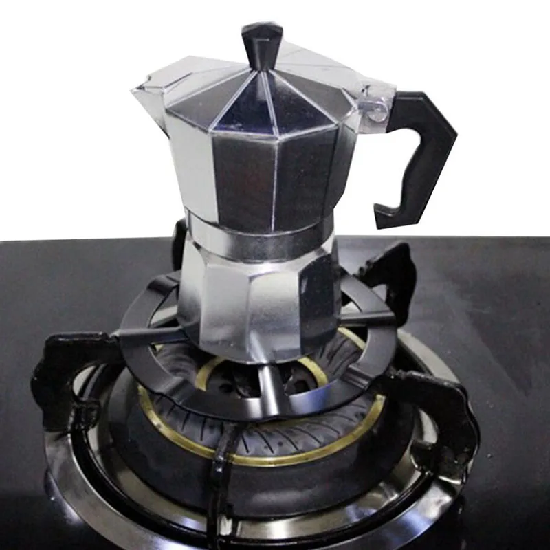 

1pcs Iron Gas Stove Cooker Plate Coffee Moka Pot Stand Reducer Ring Holder Tools Black Silver High Quality New