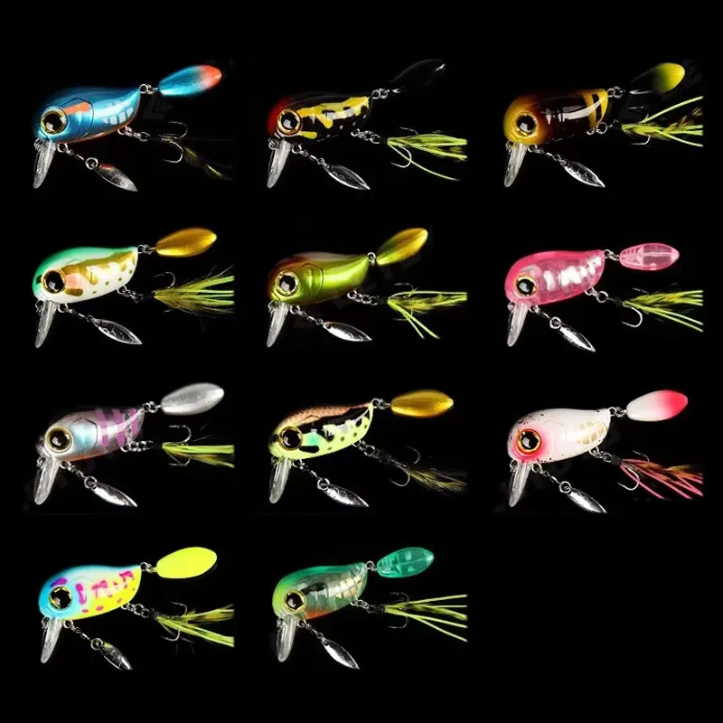 Рыболовные приманки Topwater Popper 8 г с вращающимися блестками искусственные твердые