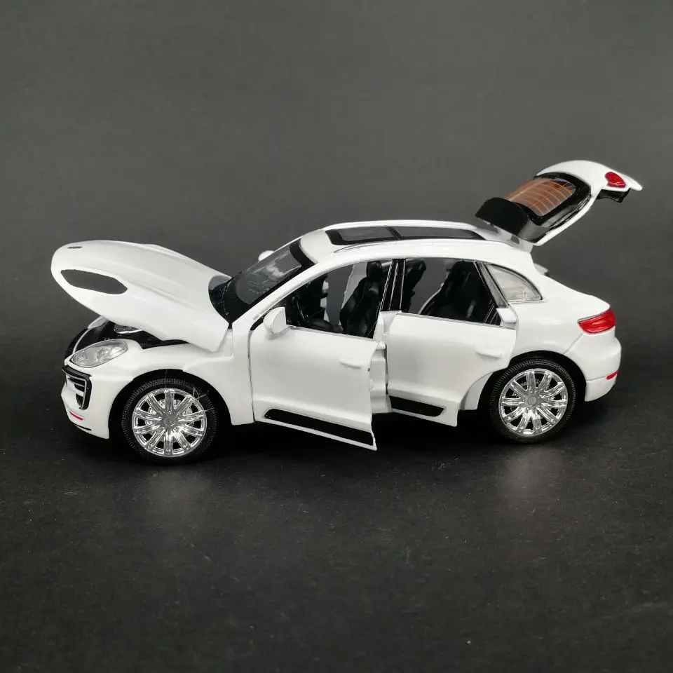 

1:32 Alloy Car Model Simulation Porse Maca #8922B Collectible Toys Vehicle For Children W/ Lights & Engine Sounds No Box