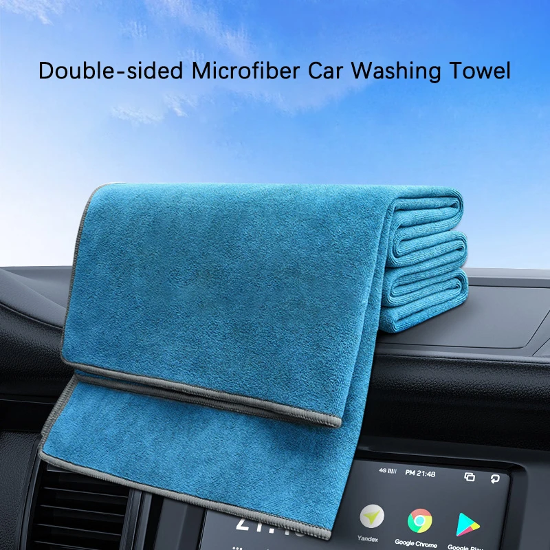 

Double-sided Microfiber Car Washing Towel Soft Drying Cloth Strong Water Absorption Thicken Car Body Cleaning Rag