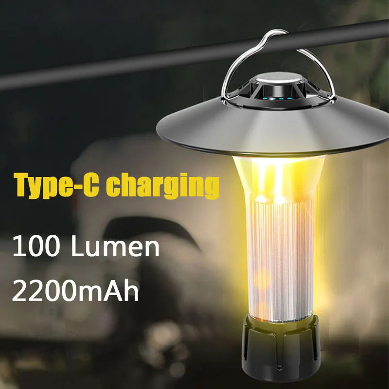 

Camping Light USB LED Portable Outdoor Emergency Lights Tent Camping Lamp Hook Hand Lantern Emergency Flashlight Cycling Parts