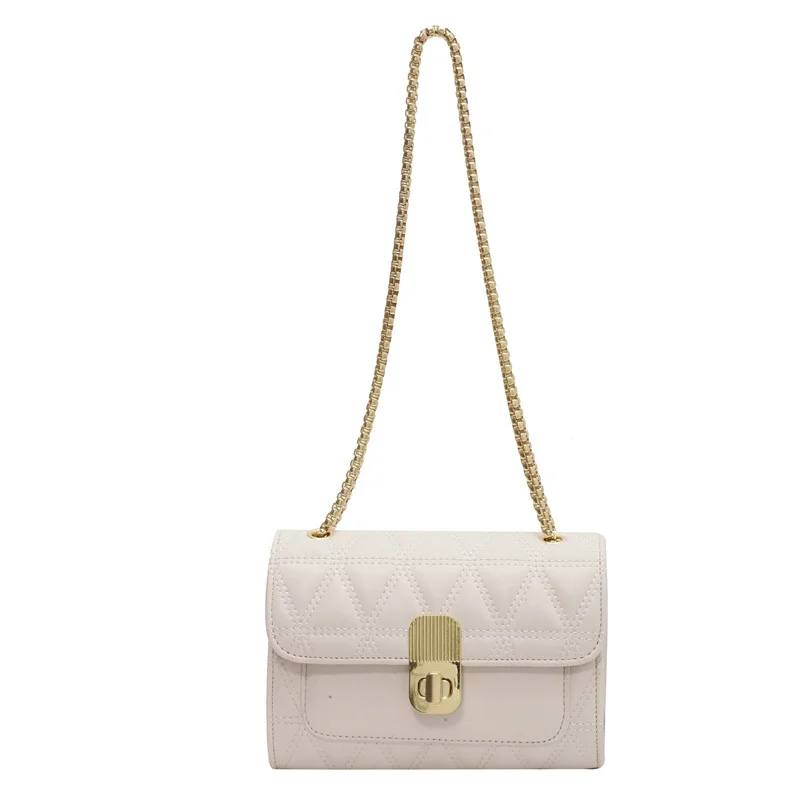 

2023 трендовая женская сумка, популярная модная литературная дизайнерская сумка через плечо из искусственной кожи с клапаном, простые квадра...