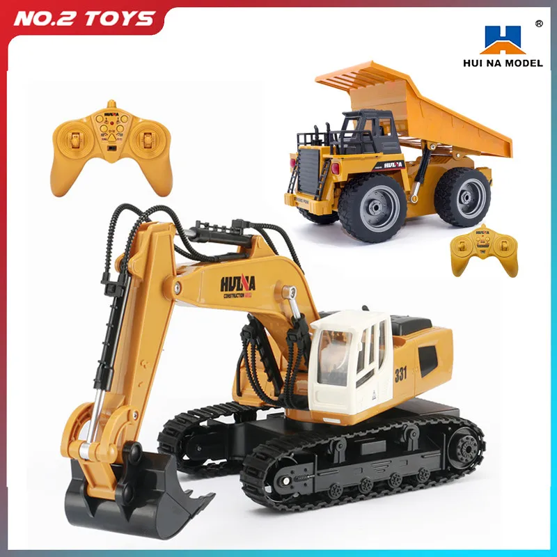 

1:18 Big Rc Truck Excavator Bulldozer Cars Trucks Tractor Model Engineering Car 6Ch 2.4G Radio Controlled Car Toys for Boys Kids