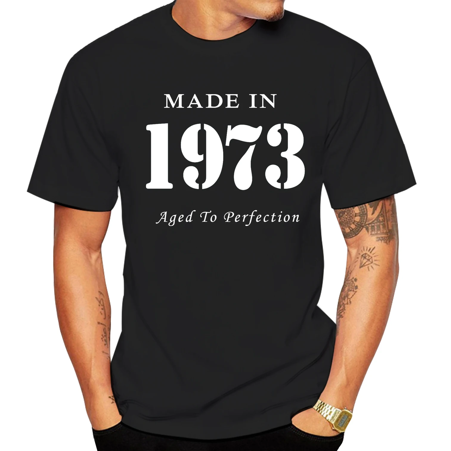 

New Vintage Legends Made In 1973 Birthday Men's T Shirt Funny Unisex Graphic Fashion Short Sleeve T Shirts Oversized Clothing