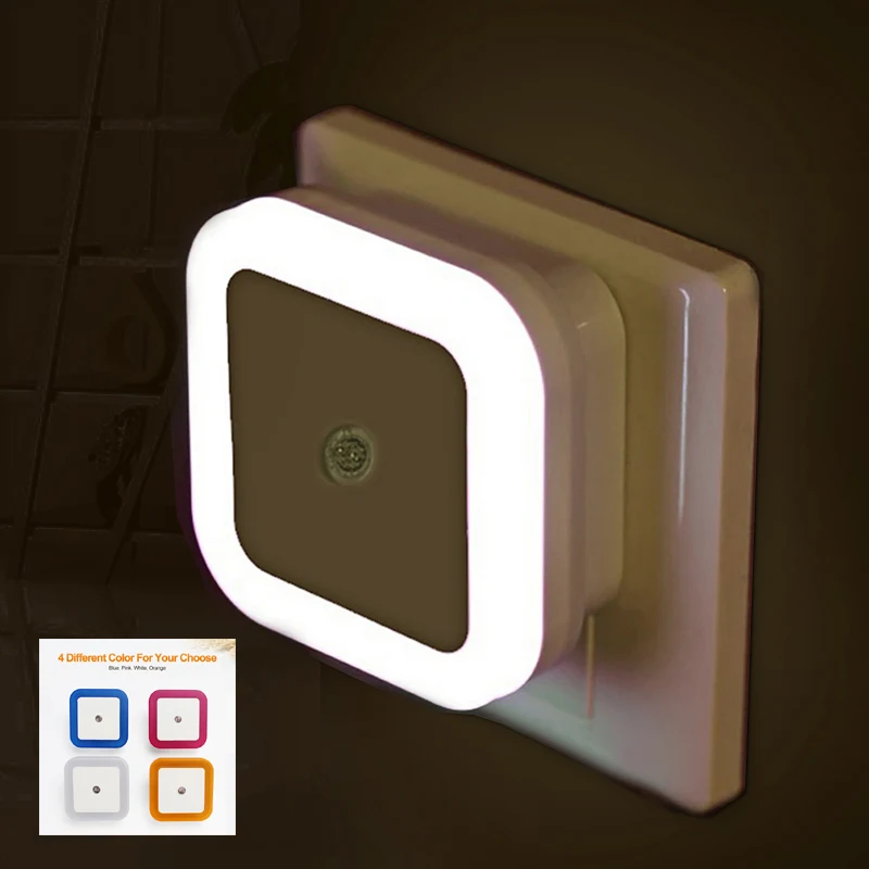 

LED Night Light Plug-in Super Smart Dusk To Dawn Sensor EU US Night Lights Suitable For BedroomBathroom Stairs Kitchen Hallway