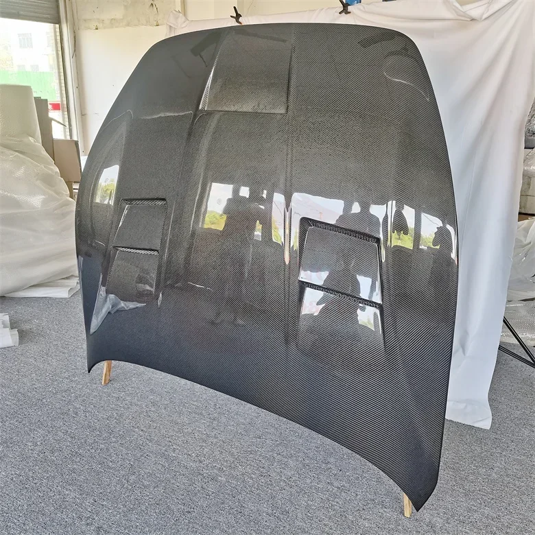 Передний бампер из настоящего углеродного волокна в стиле DMC капот двигателя