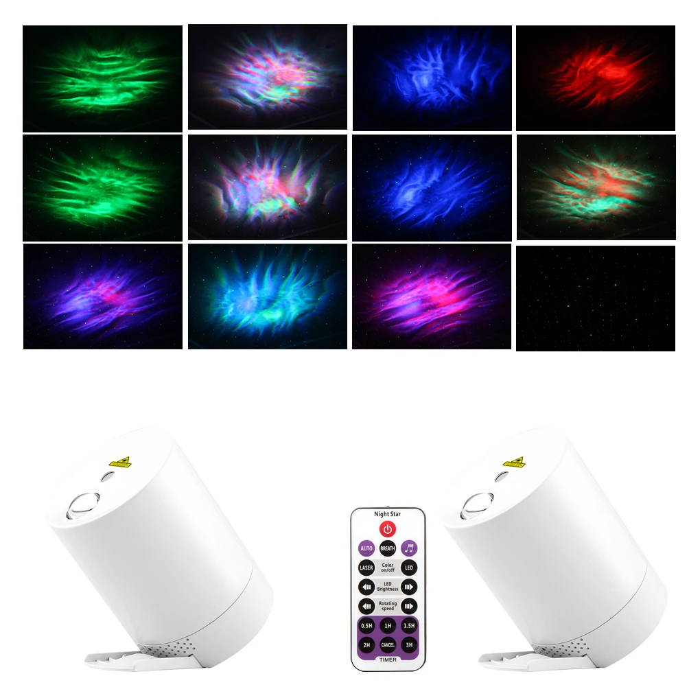 

Starry Sky Night Light LED Projector Water Wave Lamp Star Music Rotating Remote Control for kid Bedroom Bedside Lamp