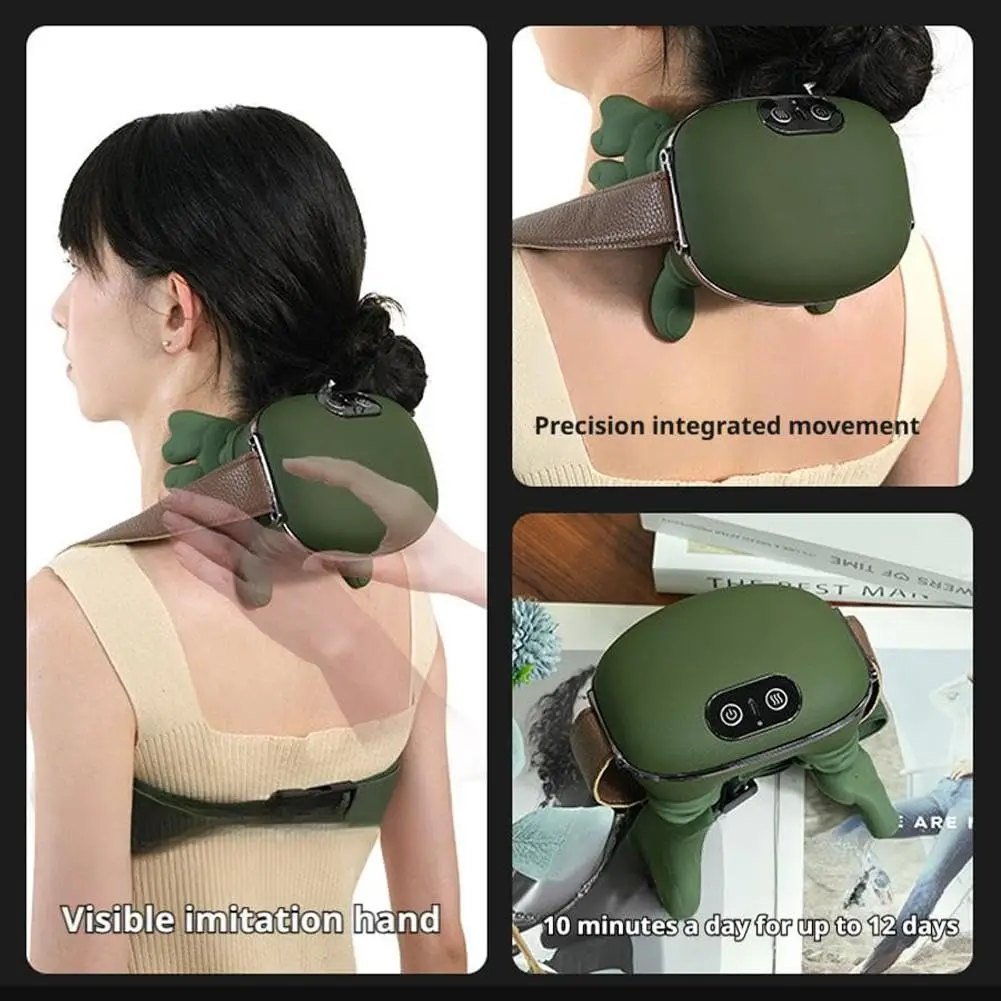 Фото Массажер для шеи с руками и пальцами, массажер Real Touch Heat Massager — усовершенствованная термотерапия дома, электрическое разминание 4d №4