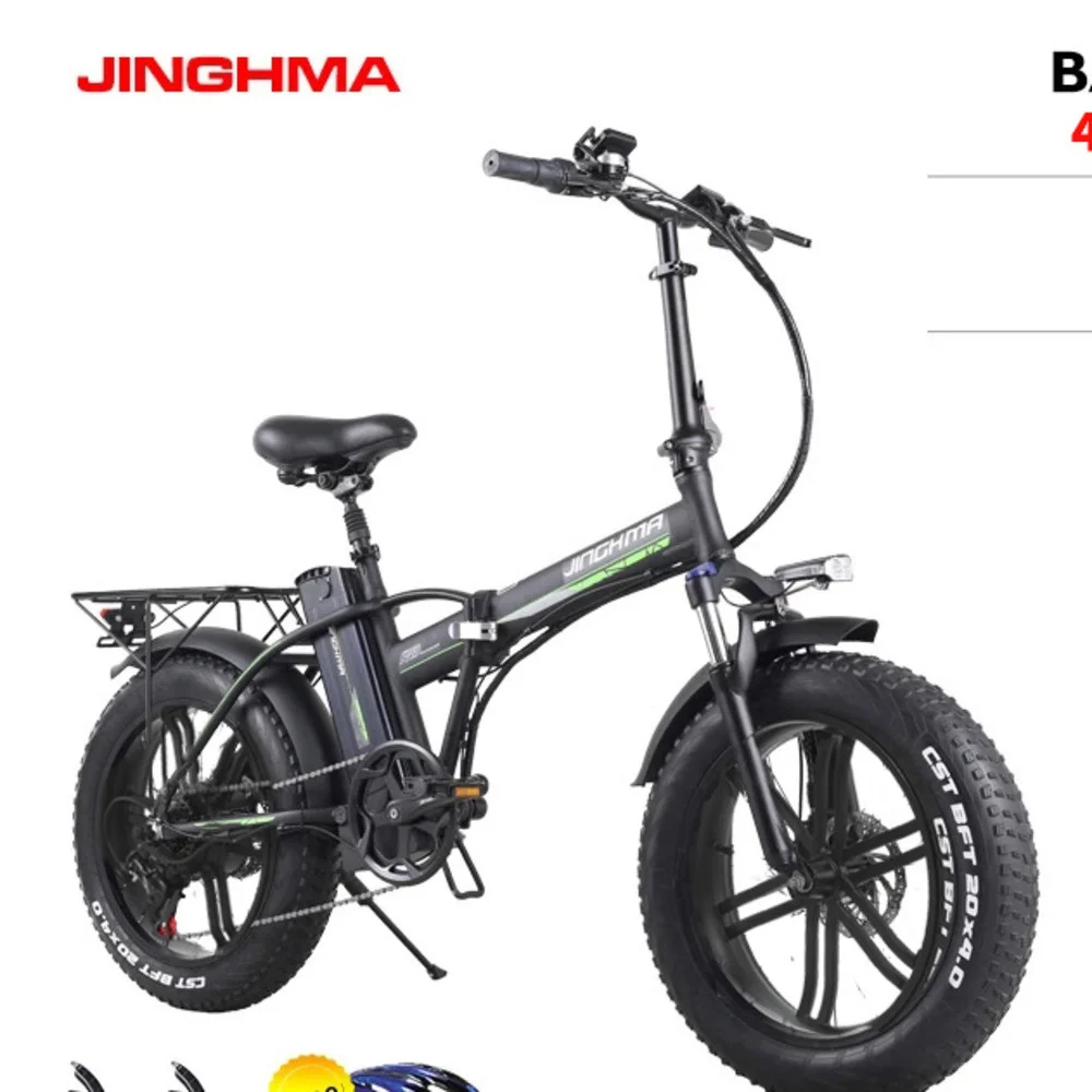 

JINGHMA R8 Elektro Fahrrad 48V Lithium Batterie 2021 New Schnee Bike Klapp bicycle Elektrische Bike 800W 4.0 Fett Reifen e bike
