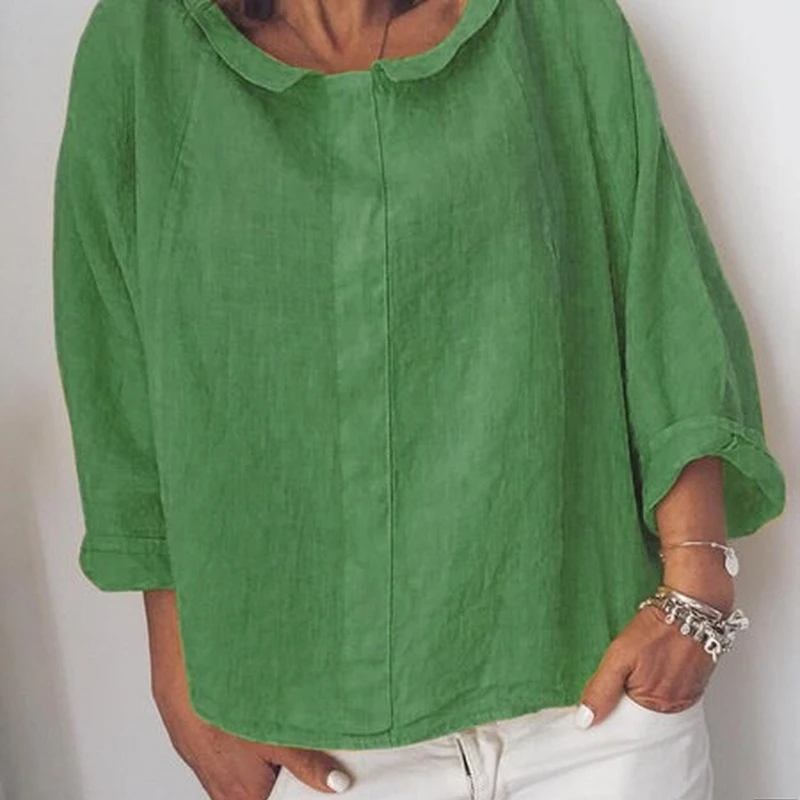

Cotton Thin White Yellow Blouse Women Solid Turn Down Collar Loose Oversized Shirts Ladies Casual Harajuku Blouses Tops 2023