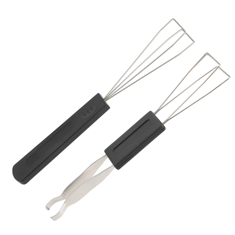 

D0UA 2pcs Keyboard Keycap Puller + 2pcs Cleaning Brushes Universal Mechanical Keyboard Key Shaft Remover Replacement Tool