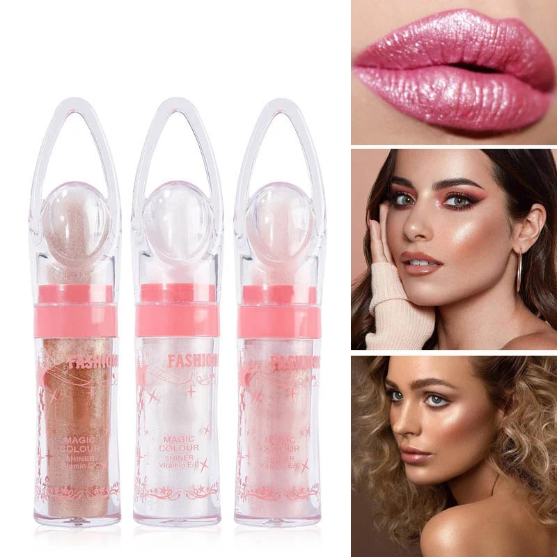 Shimmering Highlight Powder High Gloss Illuminating Powder Professional Face Makeup Eyeshadow Lips Hair Body Glitter
