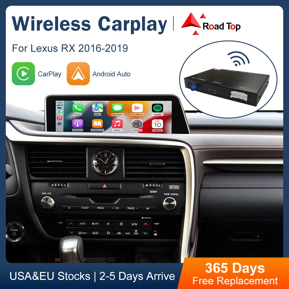 

Wireless Apple CarPlay Android Auto Interface for Lexus RX 2016-2019, with Mirror Link AirPlay Car Play Functions