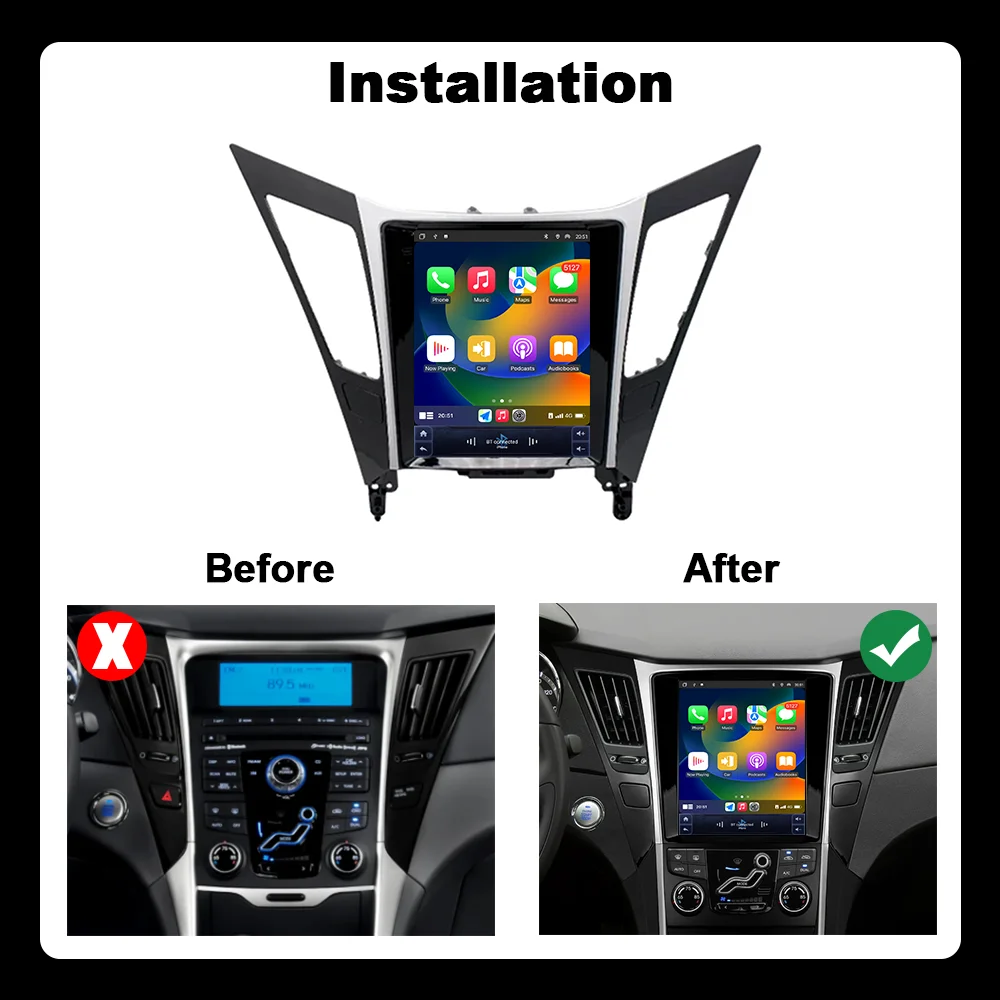 Автомобильный радиоприемник с Bluetooth для Hyundai Sonata 2010 - 2018 9 7 ''GPS Navi