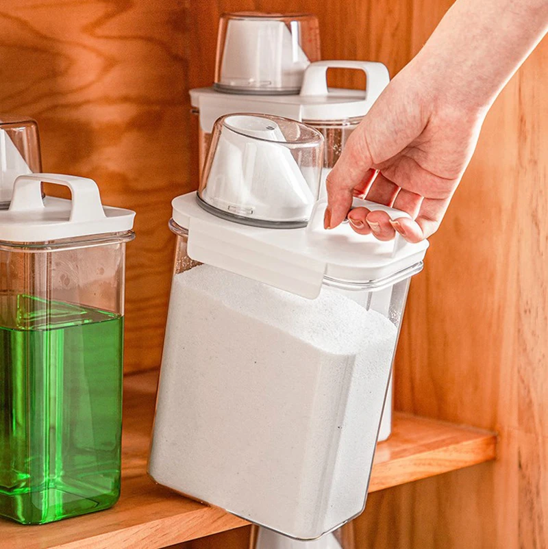 2300 мл герметичный контейнер для хранения стирального порошка с крышками зерна