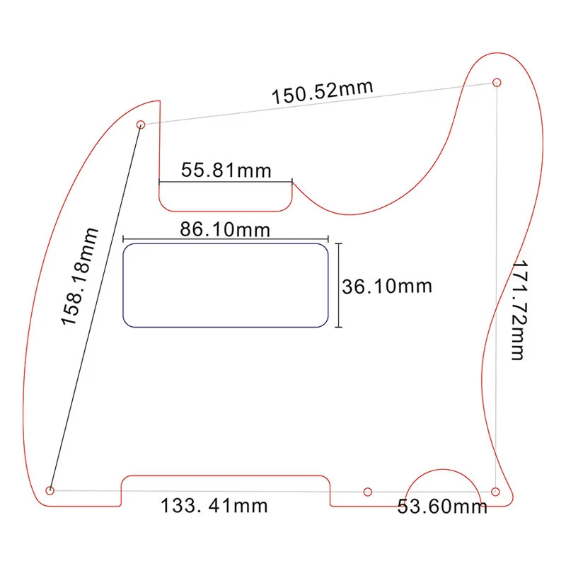 

5pcs CUSTOM Guitar Parts - For US Standard 5 Screw Holes P90 Tele Telecaster Guitar Pickguard Scratch Plate, Multicolor Choice