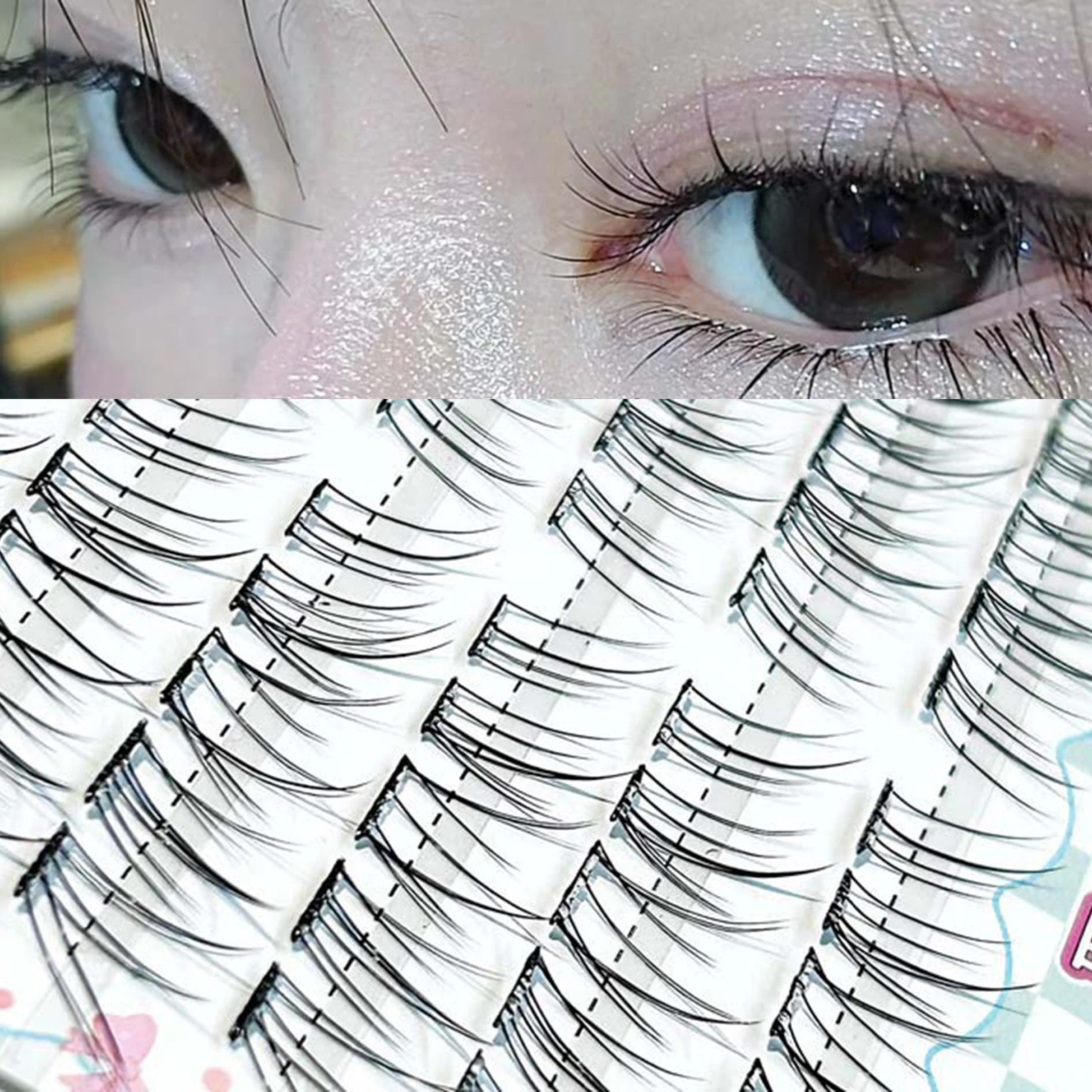 Накладные ресницы Natural Deer Look, 610 рядов, 10-12 мм, смешанная длина, C-изгиб, легкие, комфортные, для ежедневного макияжа и фотосессий (art.: 3920dc613626d) - 3920dc613626d