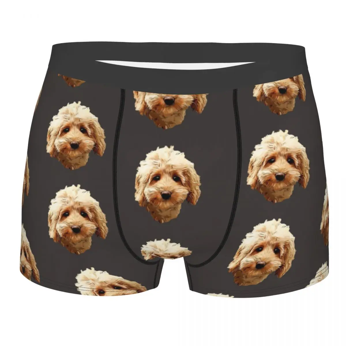 

Men Boxer Shorts Panties Cartoon Romantic Cute Poodle Soft Underwear Male Novelty Underpants