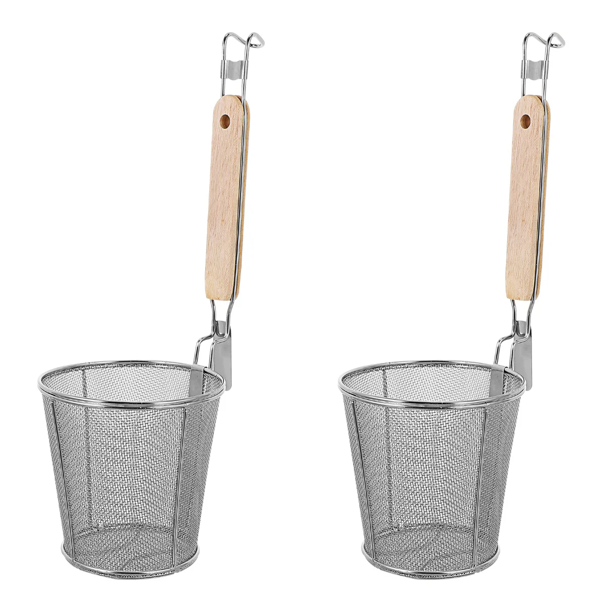 

2 pcs Stainless Steel Filter Colander Kitchen Noodles Scoop Mesh Colander Scoop