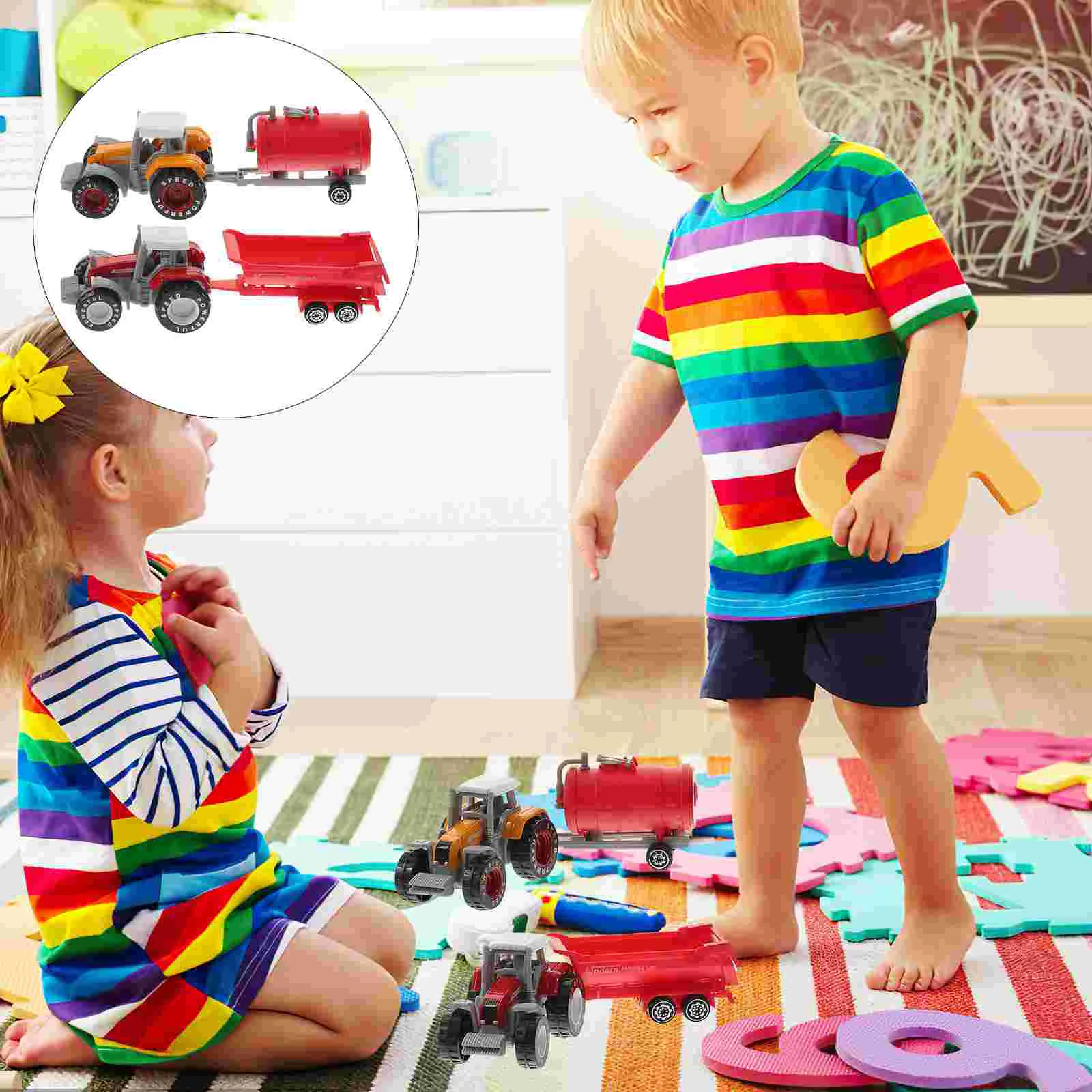 2 шт. фермерская тележка игрушка детские игрушки пластиковая модель грузовика