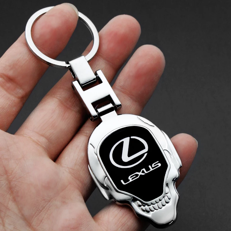 

1pcs Car Metal 3D Skull Styling Keychain keyRing Accessories For Lexus RX300 RX350 LX470 ls430 ls460 ls200 is250 is300 RCF 2022