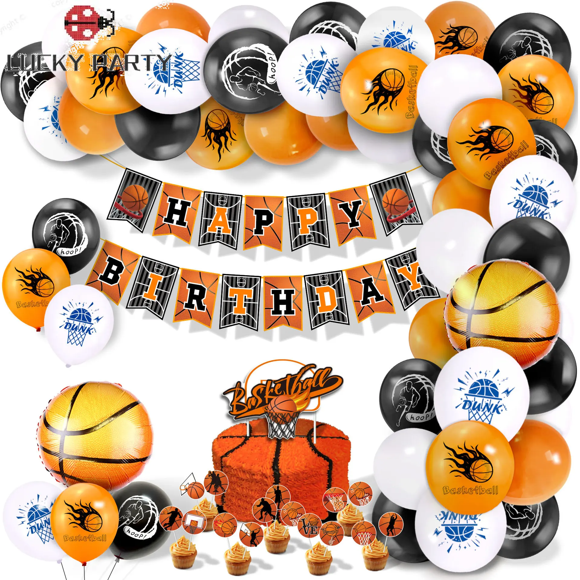 

Баскетбольная тема, искусственное украшение, спортивный мальчик, день рождения, Натяжной флаг, торт, карточка, набор воздушных шаров, макет, поставки